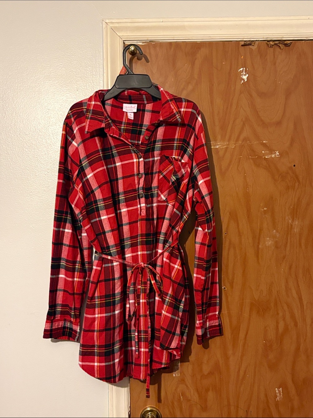 Isabel Maternity by Ingrid & Isabel Red Plaid Button-Down